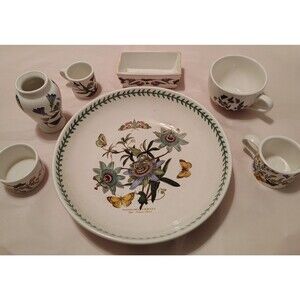 Vintage The Botanic Garden Circa 1818 Lot Of 7 Portmeirion 1712 England Collect